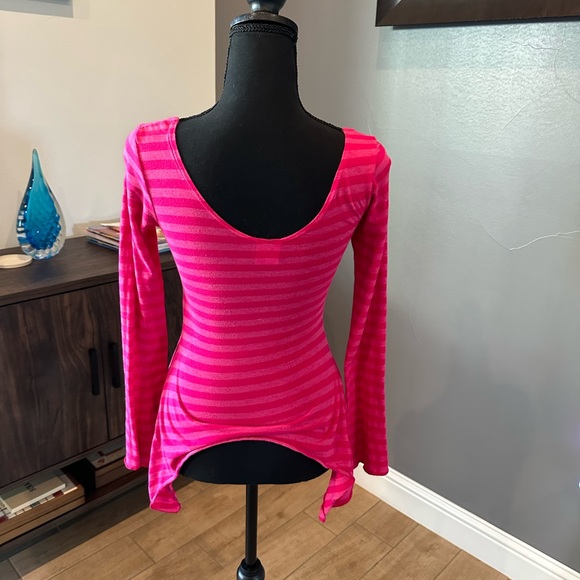 Boutique Pink Striped Top- Small - Picture 4 of 4